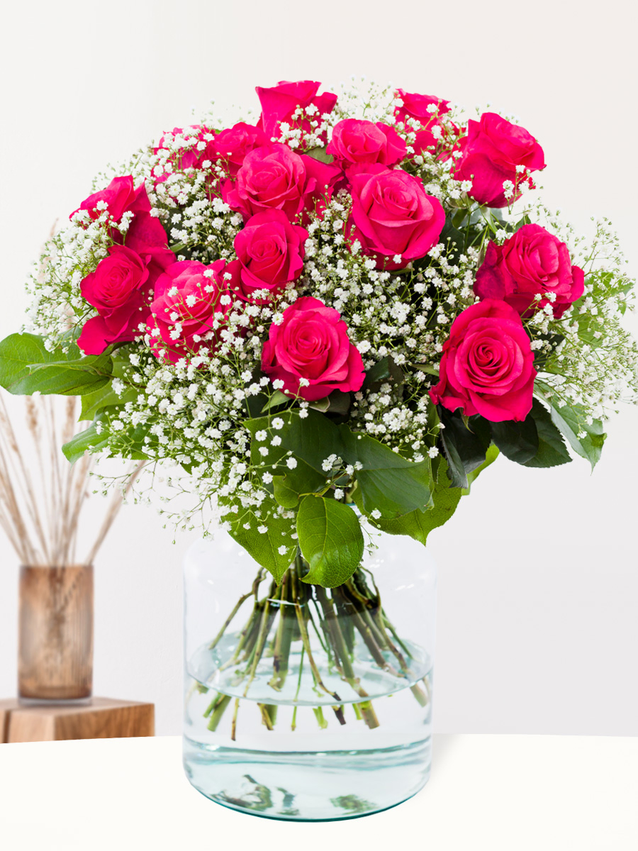 Leuchtend pinke Rosen